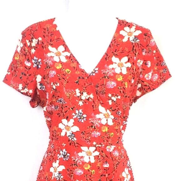 LOFT Floral Wrap Dress - Picture 1 of 6